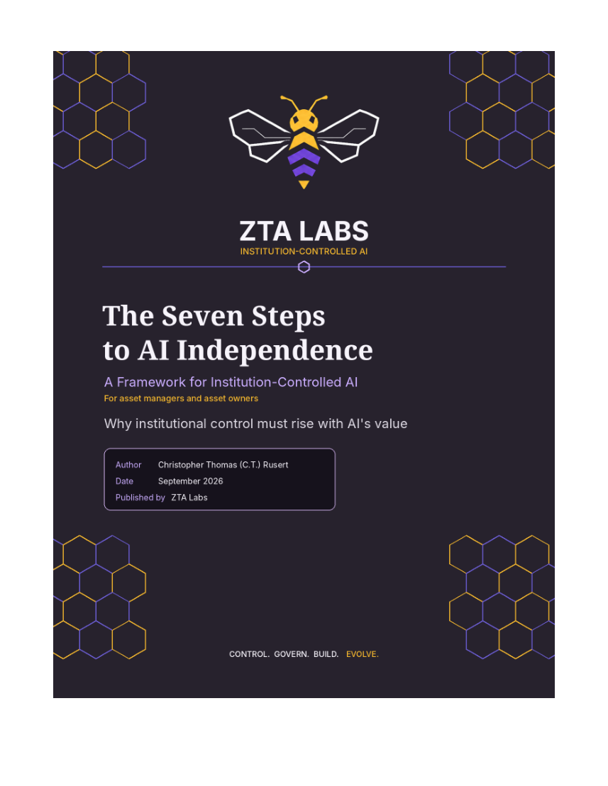 The Seven Steps to AI Independence publication cover